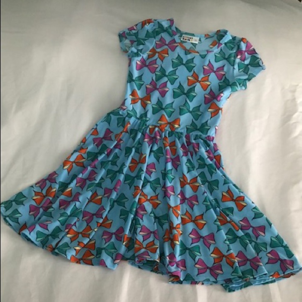Dot Dot Smile Blue Bows Dress—Size 5/6